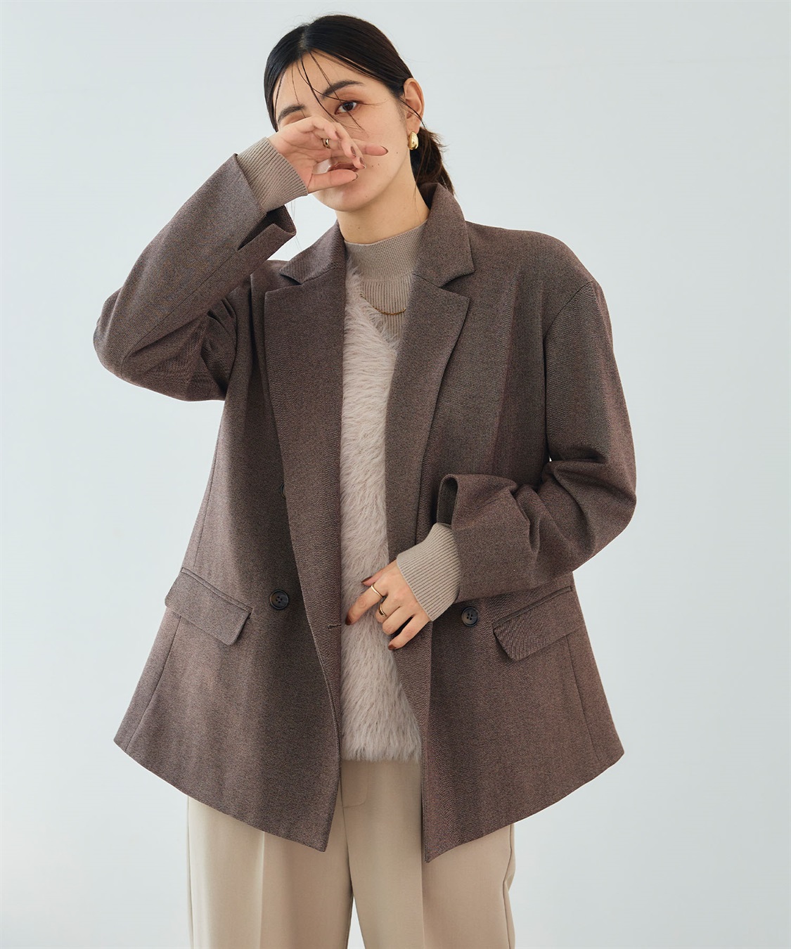 CROSS FUNCTION 《洗える》アクティかる  ウールライクジャケットコート_sub_14