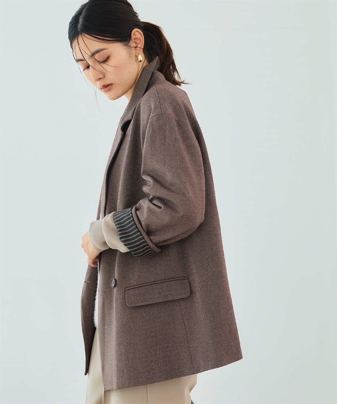 CROSS FUNCTION 《洗える》アクティかる  ウールライクジャケットコート_sub_16