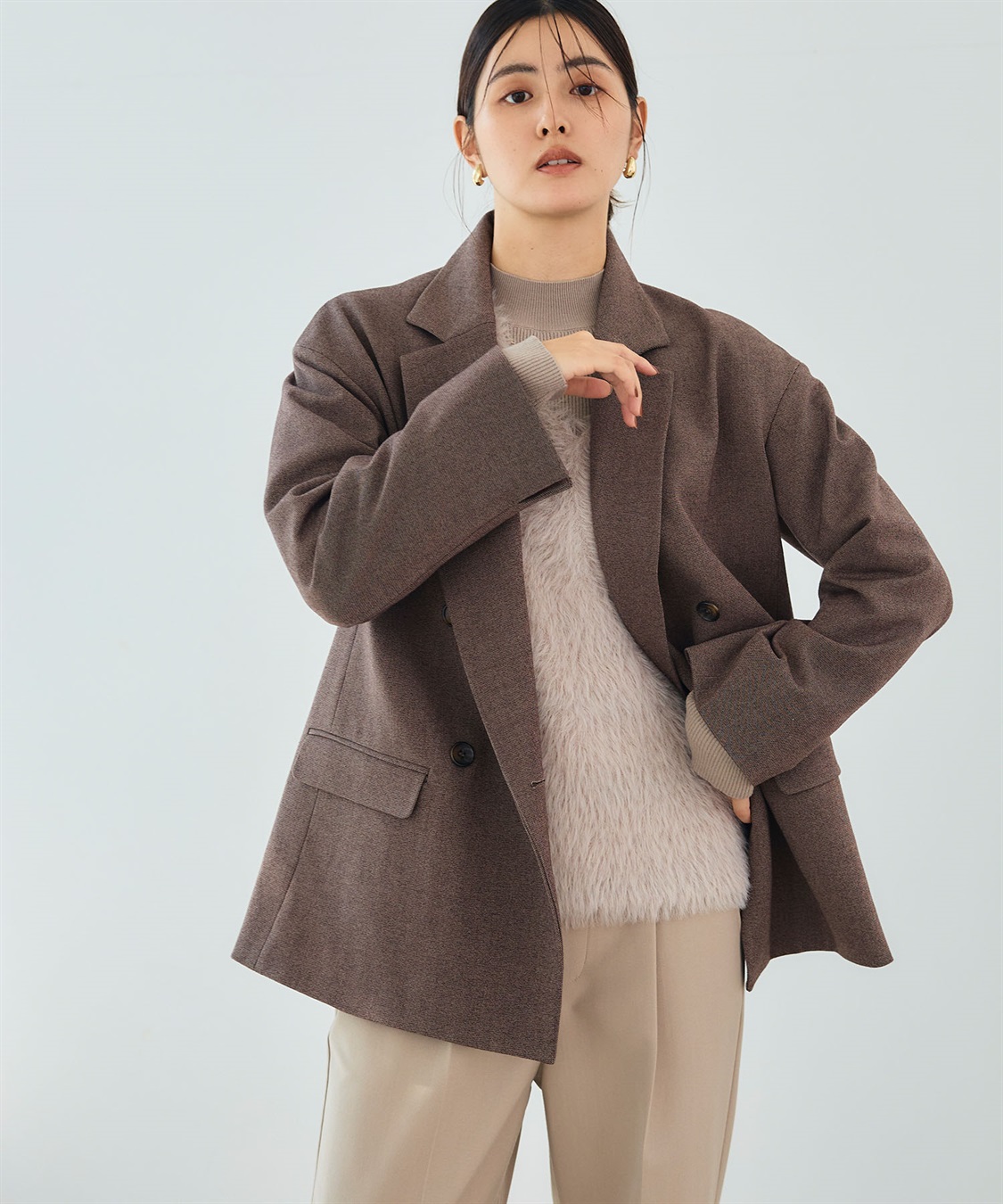 CROSS FUNCTION 《洗える》アクティかる  ウールライクジャケットコート_sub_17