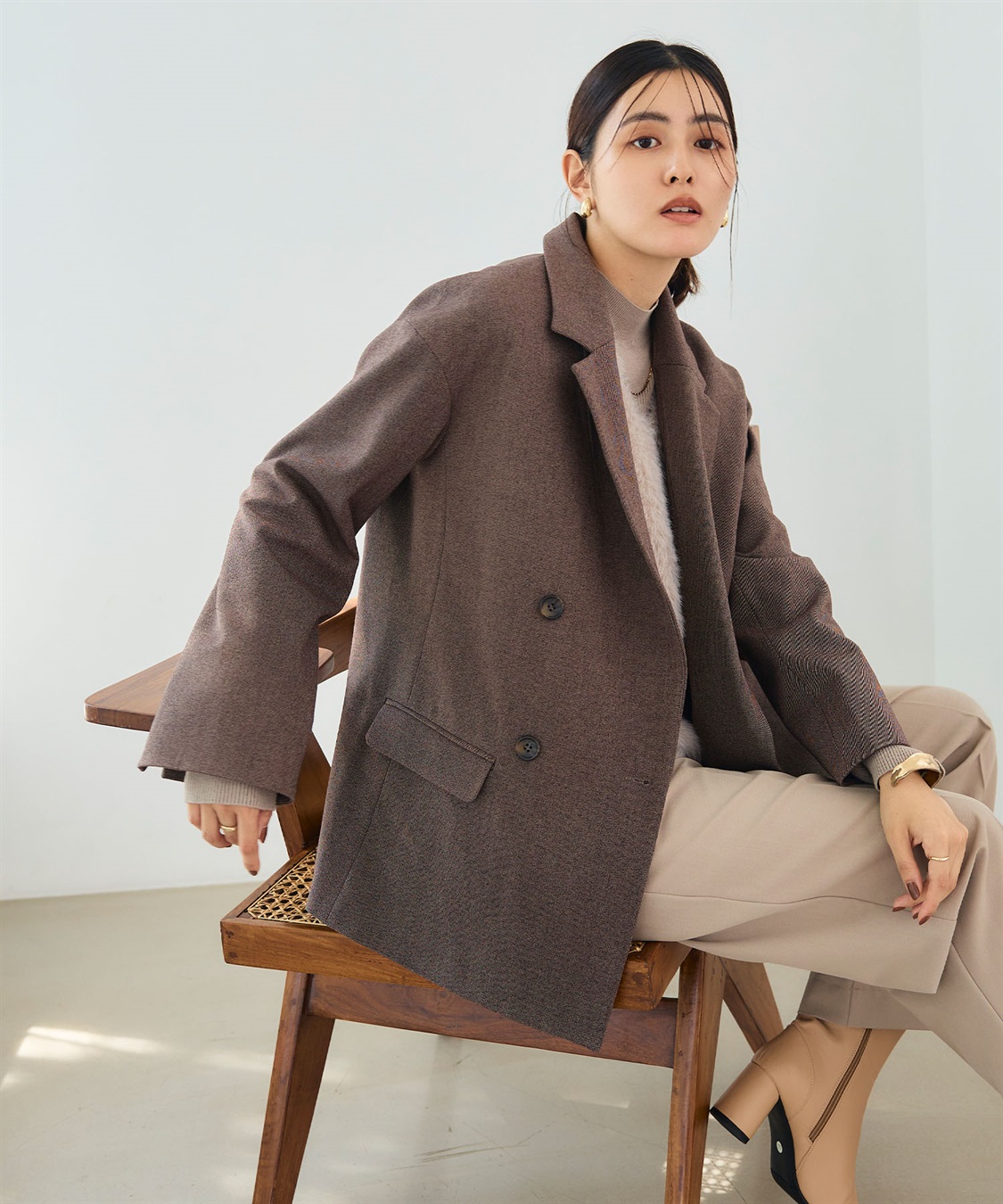 CROSS FUNCTION 《洗える》アクティかる  ウールライクジャケットコート_sub_18