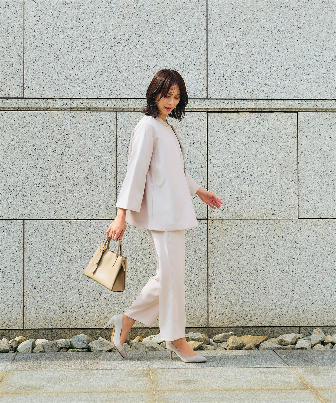 CROSS FUNCTION 《洗える・シワになりにくい》2点セット 正解 Aラインフレアジャケット&ワイドパンツ_sub_17