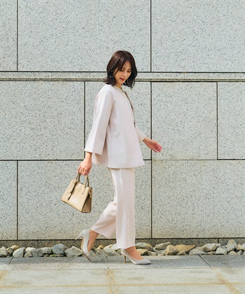 CROSS FUNCTION 《洗える・シワになりにくい》2点セット 正解 Aラインフレアジャケット&ワイドパンツ_subthumb_17