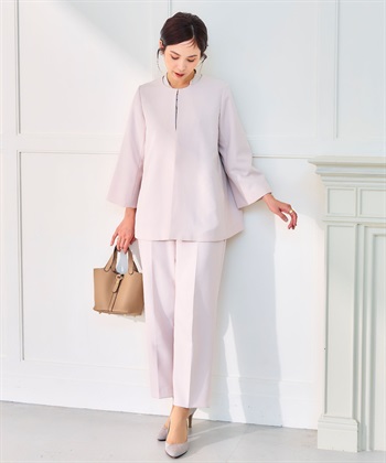 CROSS FUNCTION 《洗える・シワになりにくい》2点セット 正解 Aラインフレアジャケット&ワイドパンツ_subthumb_22