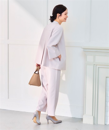 CROSS FUNCTION 《洗える・シワになりにくい》2点セット 正解 Aラインフレアジャケット&ワイドパンツ_subthumb_23