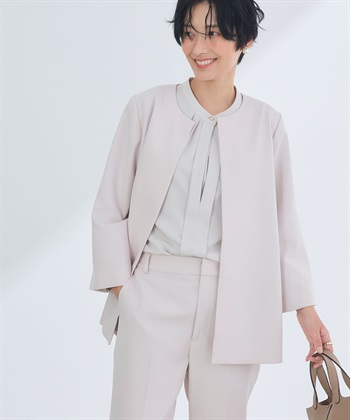 CROSS FUNCTION 《洗える・シワになりにくい》2点セット 正解 Aラインフレアジャケット&テーパードパンツ_subthumb_11