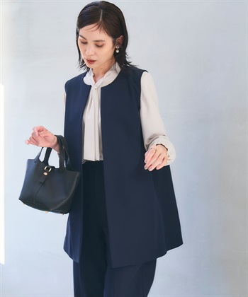 CROSS FUNCTION 《洗える・シワになりにくい》2点セット 正解 ロングジレ&ワイドパンツ_subthumb_19