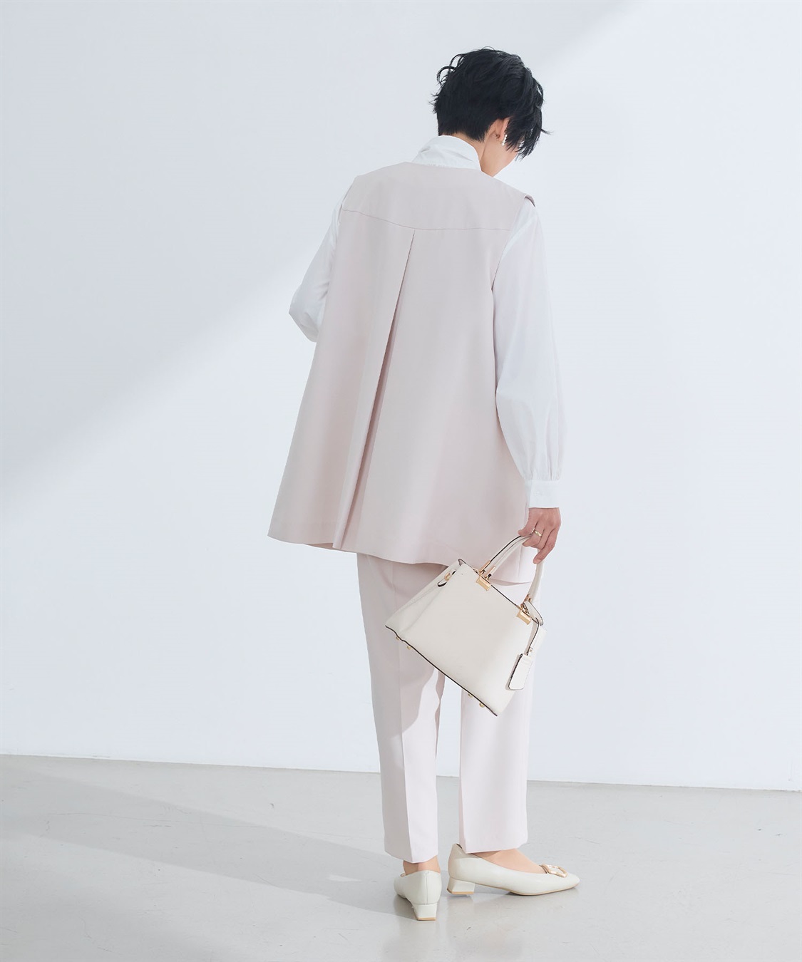 CROSS FUNCTION 《洗える・シワになりにくい》2点セット 正解 ロングジレ&ワイドパンツ_sub_21