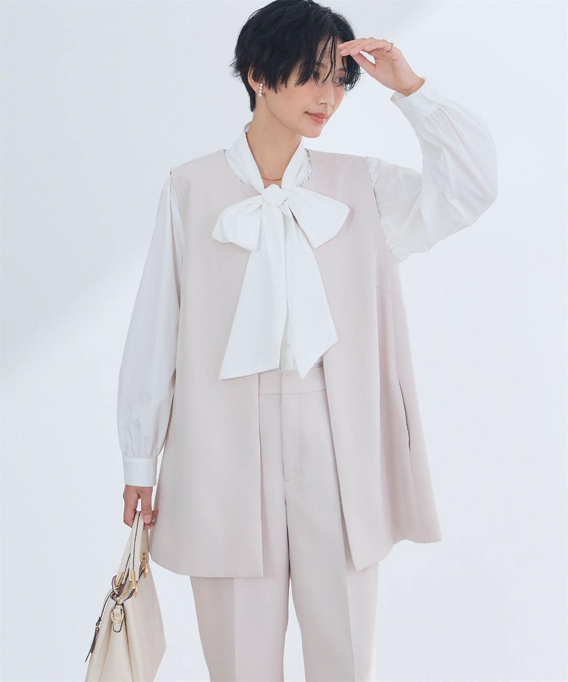 CROSS FUNCTION 《洗える・シワになりにくい》2点セット 正解 ロングジレ&ワイドパンツ_sub_22