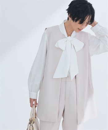 CROSS FUNCTION 《洗える・シワになりにくい》2点セット 正解 ロングジレ&ワイドパンツ_subthumb_24