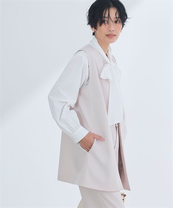 CROSS FUNCTION 《洗える・シワになりにくい》2点セット 正解 ロングジレ&ワイドパンツ_subthumb_25