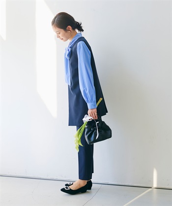 CROSS FUNCTION 《洗える・シワになりにくい》2点セット 正解 ロングジレ&テーパードパンツ_subthumb_6