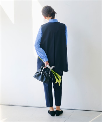 CROSS FUNCTION 《洗える・シワになりにくい》2点セット 正解 ロングジレ&テーパードパンツ_subthumb_7