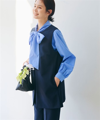 CROSS FUNCTION 《洗える・シワになりにくい》2点セット 正解 ロングジレ&テーパードパンツ_subthumb_10