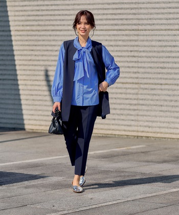 CROSS FUNCTION 《洗える・シワになりにくい》2点セット 正解 ロングジレ&テーパードパンツ_subthumb_12