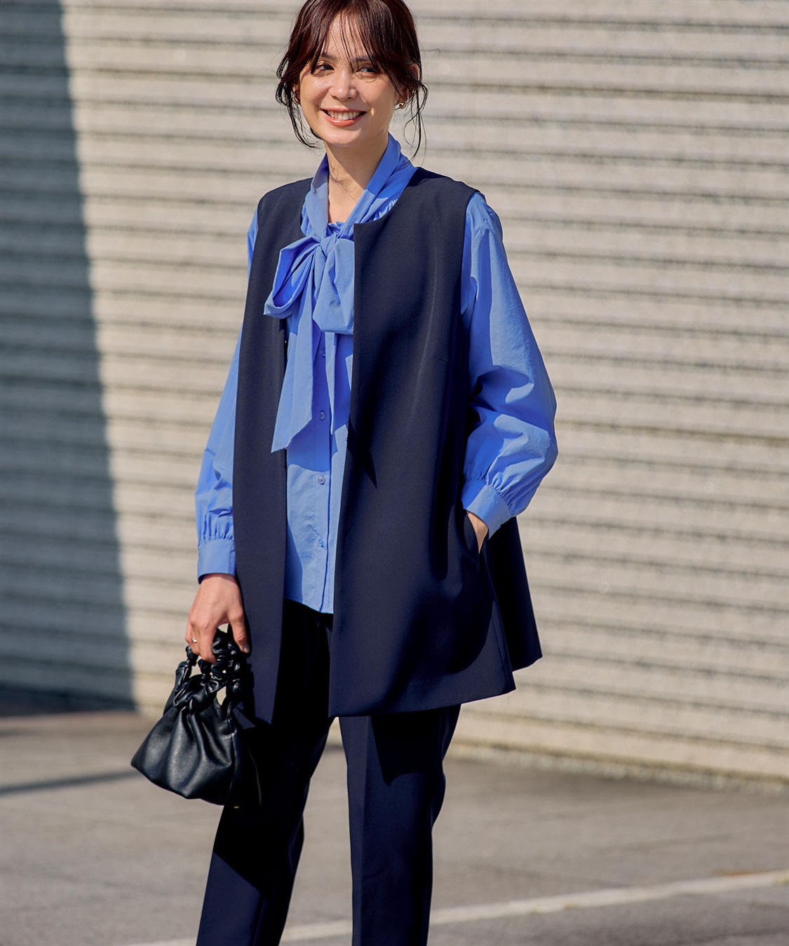 CROSS FUNCTION 《洗える・シワになりにくい》2点セット 正解 ロングジレ&テーパードパンツ_sub_14