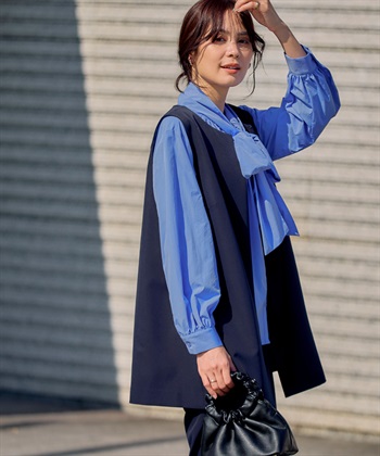 CROSS FUNCTION 《洗える・シワになりにくい》2点セット 正解 ロングジレ&テーパードパンツ_subthumb_15