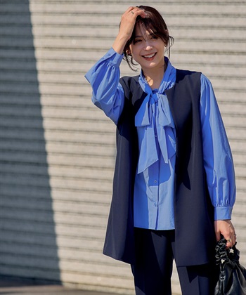 CROSS FUNCTION 《洗える・シワになりにくい》2点セット 正解 ロングジレ&テーパードパンツ_subthumb_16