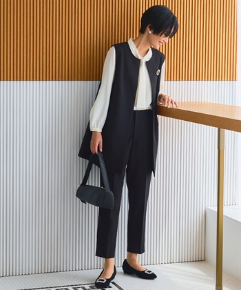 CROSS FUNCTION 《洗える・シワになりにくい》2点セット 正解 ロングジレ&テーパードパンツ_subthumb_17