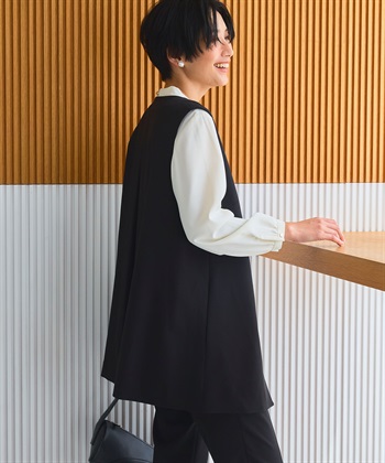 CROSS FUNCTION 《洗える・シワになりにくい》2点セット 正解 ロングジレ&テーパードパンツ_subthumb_22