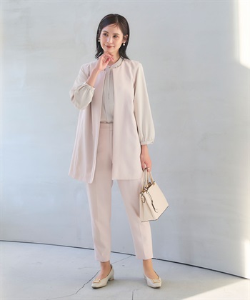 CROSS FUNCTION 《洗える・シワになりにくい》2点セット 正解 ロングジレ&テーパードパンツ_subthumb_24