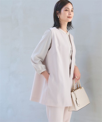 CROSS FUNCTION 《洗える・シワになりにくい》2点セット 正解 ロングジレ&テーパードパンツ_subthumb_28