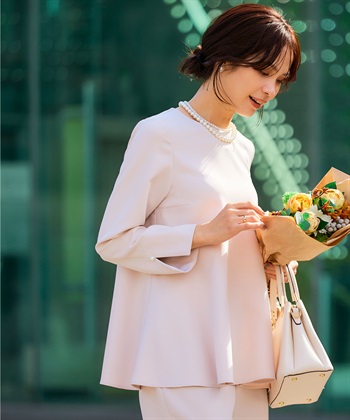 CROSS FUNCTION 《洗える・シワになりにくい》2点セット 正解 ペプラムブラウス&ワイドパンツ_subthumb_13