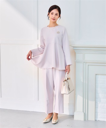 CROSS FUNCTION 《洗える・シワになりにくい》2点セット 正解 ペプラムブラウス&ワイドパンツ_subthumb_14