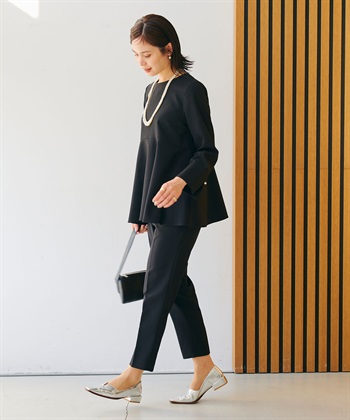 CROSS FUNCTION 《洗える・シワになりにくい》2点セット 正解 ペプラムブラウス&テーパードパンツ_subthumb_15