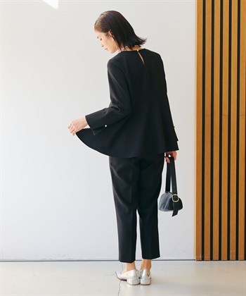 CROSS FUNCTION 《洗える・シワになりにくい》2点セット 正解 ペプラムブラウス&テーパードパンツ_subthumb_16
