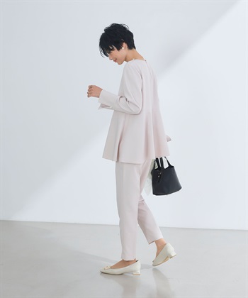 CROSS FUNCTION 《洗える・シワになりにくい》2点セット 正解 ペプラムブラウス&テーパードパンツ_subthumb_22