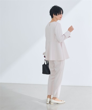 CROSS FUNCTION 《洗える・シワになりにくい》2点セット 正解 ペプラムブラウス&テーパードパンツ_subthumb_23