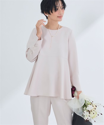 CROSS FUNCTION 《洗える・シワになりにくい》2点セット 正解 ペプラムブラウス&テーパードパンツ_subthumb_27