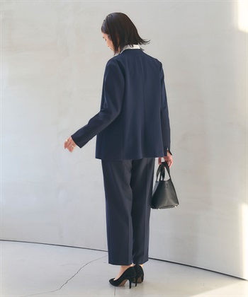 CROSS FUNCTION 《洗える・シワになりにくい》2点セット 正解 ノーカラージャケット&ワイドパンツ_subthumb_9