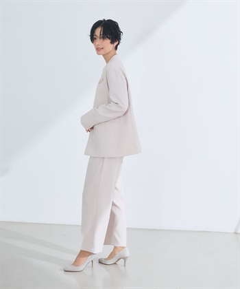 CROSS FUNCTION 《洗える・シワになりにくい》2点セット 正解 ノーカラージャケット&ワイドパンツ_subthumb_21