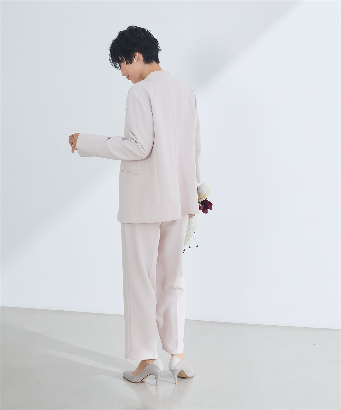 CROSS FUNCTION 《洗える・シワになりにくい》2点セット 正解 ノーカラージャケット&ワイドパンツ_sub_22