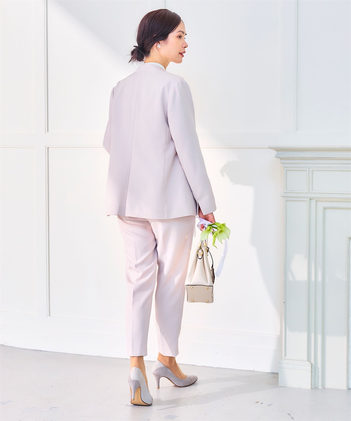 CROSS FUNCTION 《洗える・シワになりにくい》2点セット 正解 ノーカラージャケット&テーパードパンツ_sub_10