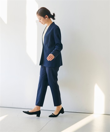 CROSS FUNCTION 《洗える・シワになりにくい》2点セット 正解 ノーカラージャケット&テーパードパンツ_subthumb_14