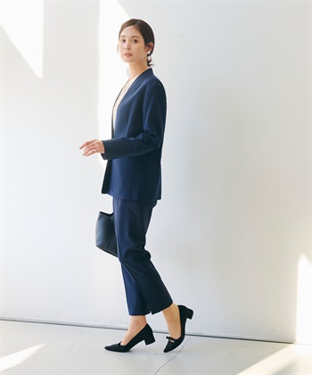 CROSS FUNCTION 《洗える・シワになりにくい》2点セット 正解 ノーカラージャケット&テーパードパンツ_subthumb_15