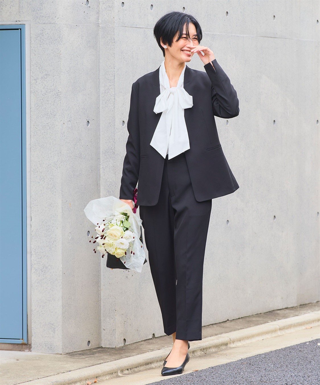 CROSS FUNCTION 《洗える・シワになりにくい》2点セット 正解 ノーカラージャケット&テーパードパンツ_sub_19