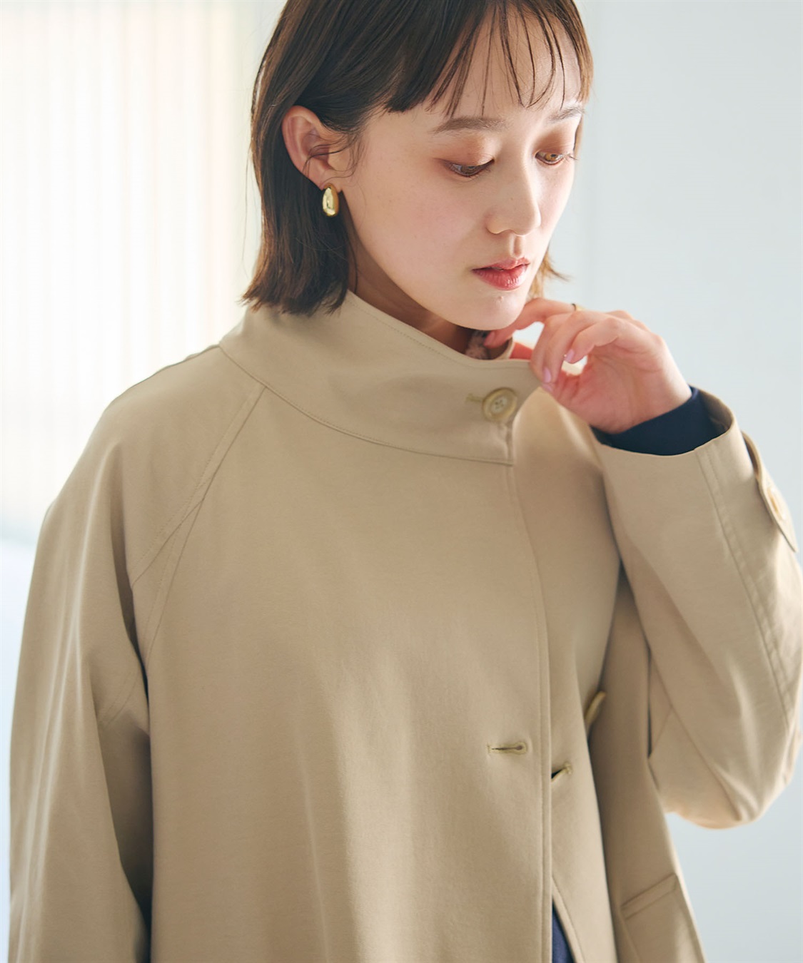 CROSS FUNCTION 《洗える》アクティかる テントラインミドルトレンチコート_sub_6