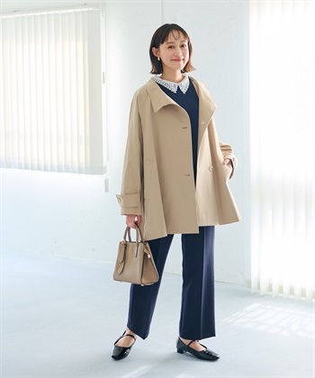 CROSS FUNCTION 《洗える》アクティかる テントラインミドルトレンチコート_subthumb_8