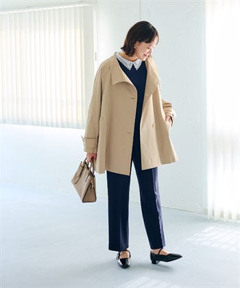 CROSS FUNCTION 《洗える》アクティかる テントラインミドルトレンチコート_subthumb_9