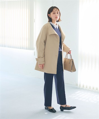 CROSS FUNCTION 《洗える》アクティかる テントラインミドルトレンチコート_subthumb_12