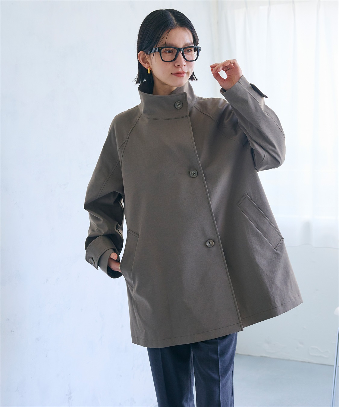 CROSS FUNCTION 《洗える》アクティかる テントラインミドルトレンチコート_sub_14