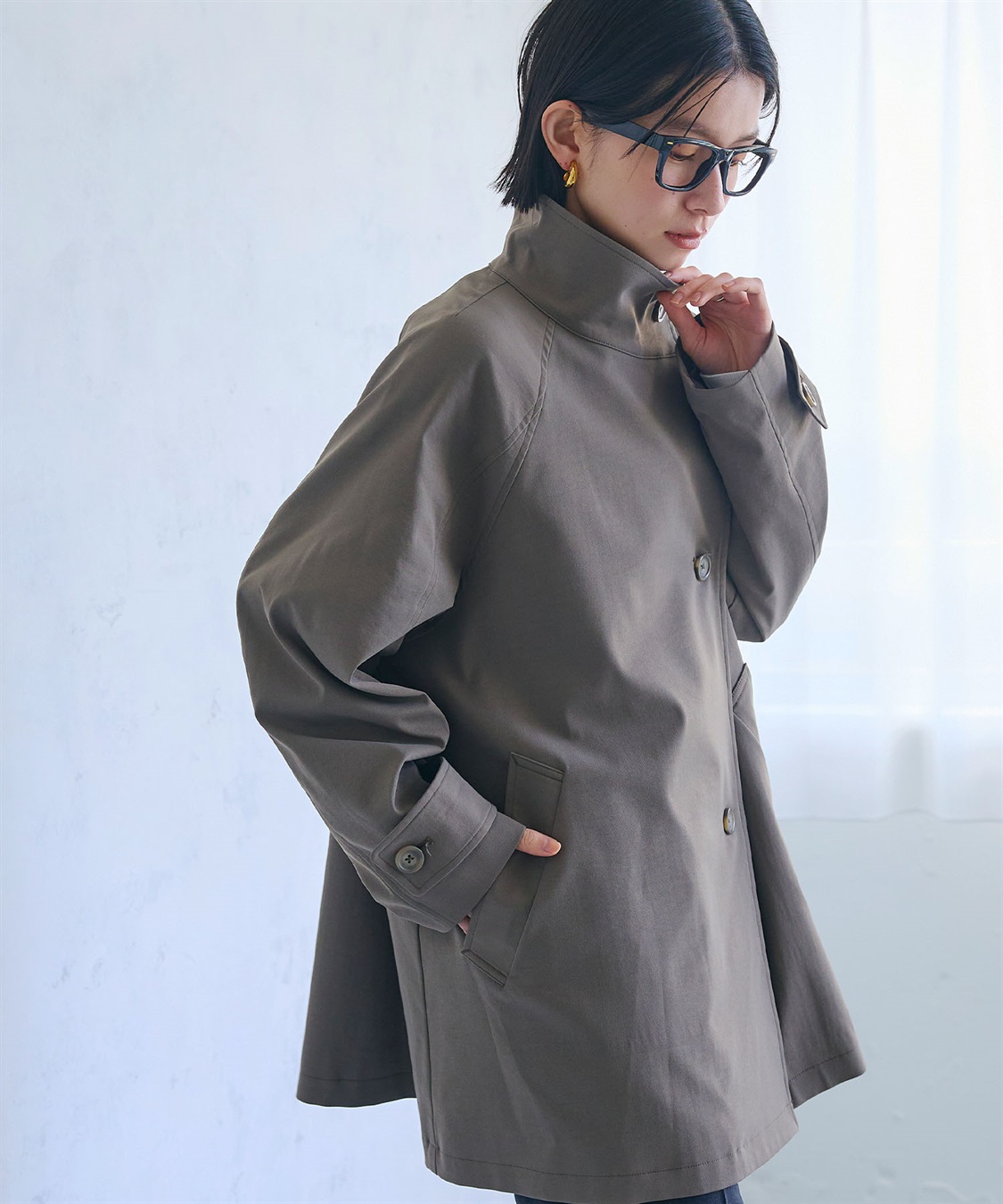 CROSS FUNCTION 《洗える》アクティかる テントラインミドルトレンチコート_sub_17