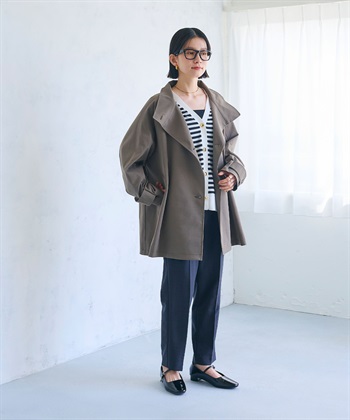 CROSS FUNCTION 《洗える》アクティかる テントラインミドルトレンチコート_subthumb_19