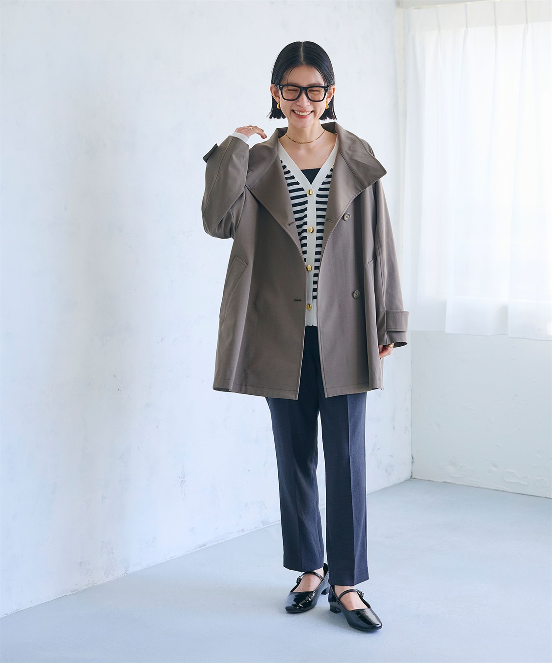 CROSS FUNCTION 《洗える》アクティかる テントラインミドルトレンチコート_sub_20