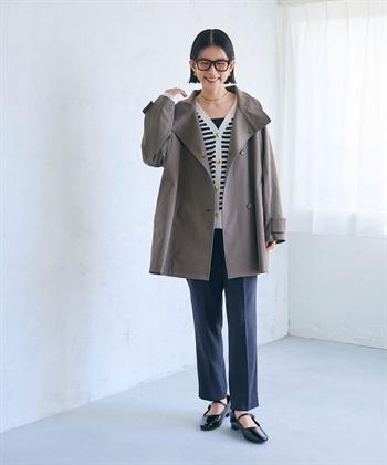 CROSS FUNCTION 《洗える》アクティかる テントラインミドルトレンチコート_subthumb_20