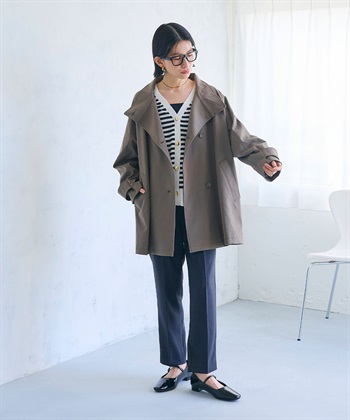 CROSS FUNCTION 《洗える》アクティかる テントラインミドルトレンチコート_subthumb_21