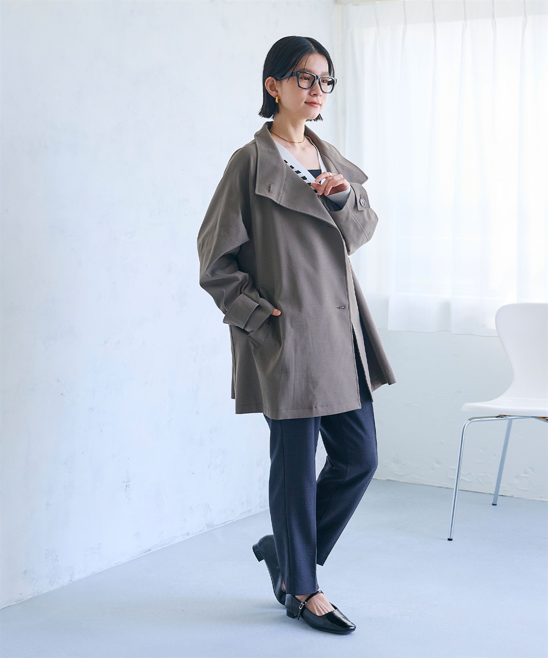 CROSS FUNCTION 《洗える》アクティかる テントラインミドルトレンチコート_sub_22
